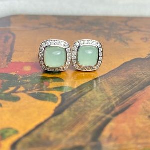 David Yurman Albion Earrings - Chalcedony 7mm